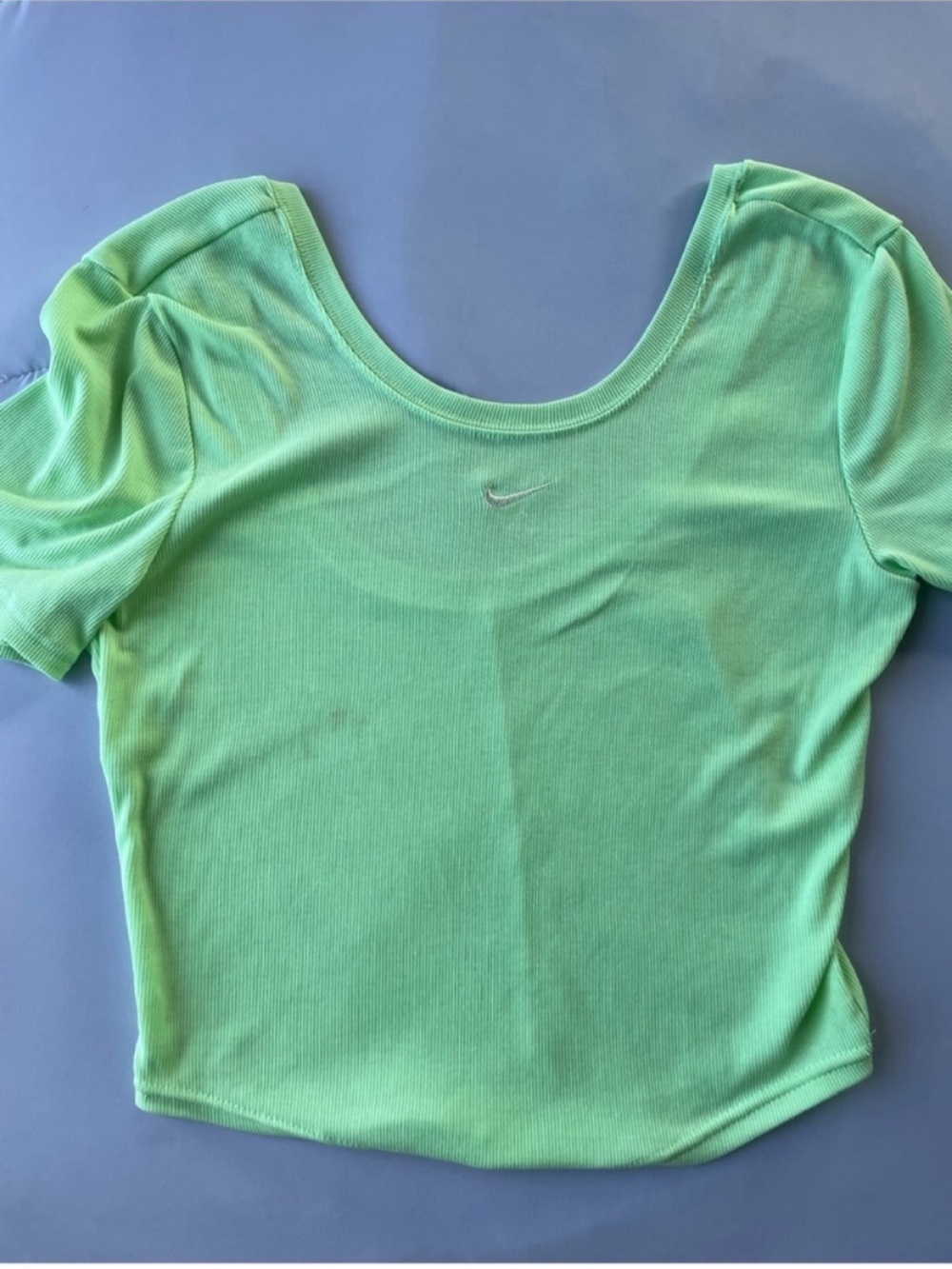 Nike Women's Mint Green Scoop Neck Crop Top
